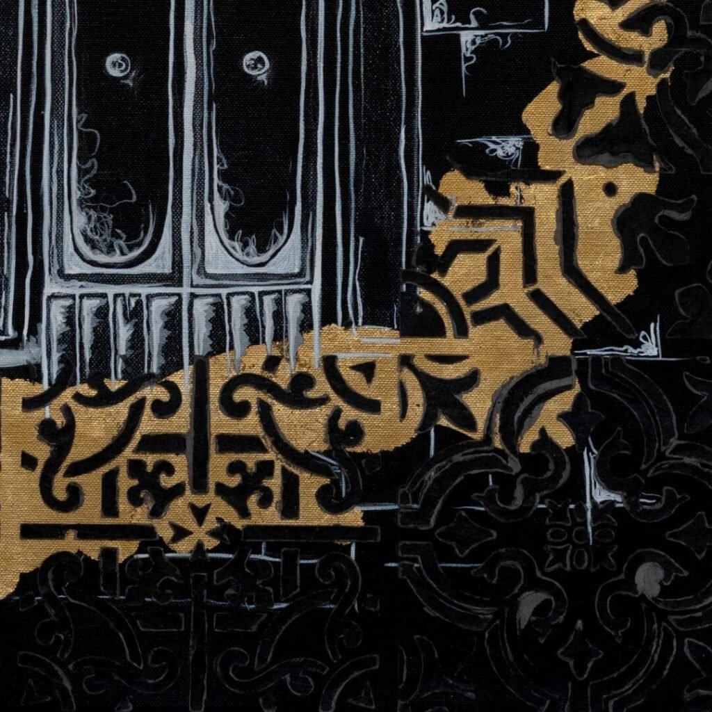 catherinemiadesigns canvas wall art blackgold3 side2